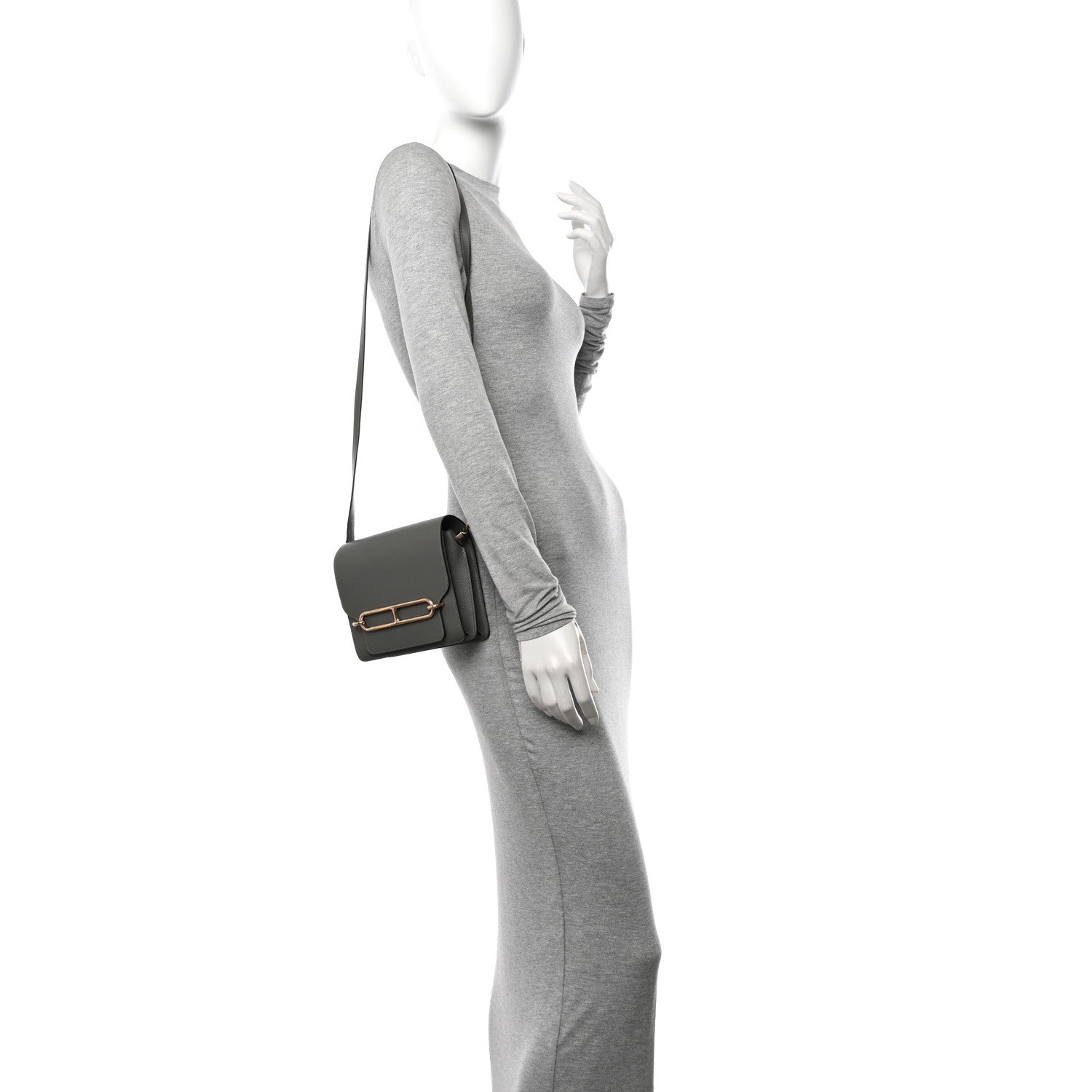 Hermes Evercolor Mini Sac Roulis Gris Meyer 3 of 9