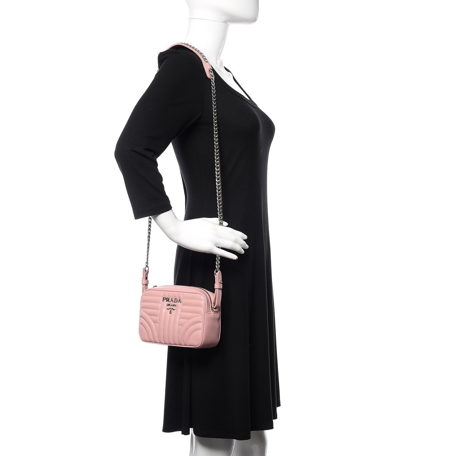 Prada Soft Calfskin Diagramme Camera Bag Pesco 2 of 8