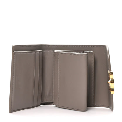 Celine Shiny Smooth Lambskin Small Triomphe Wallet Pebble 5 of 7