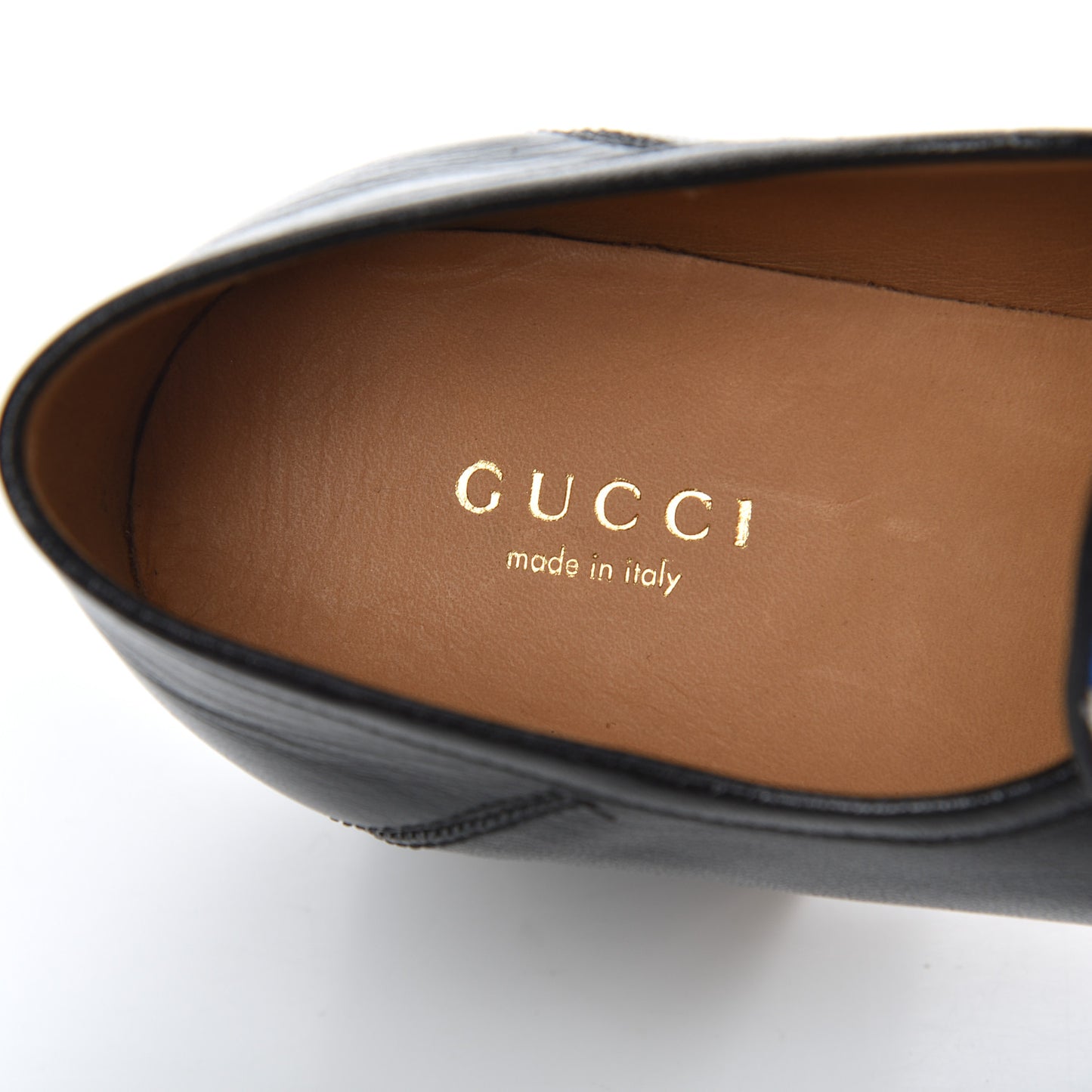 Lambskin Union Jack Horsebit Loafer Pumps 38 Black