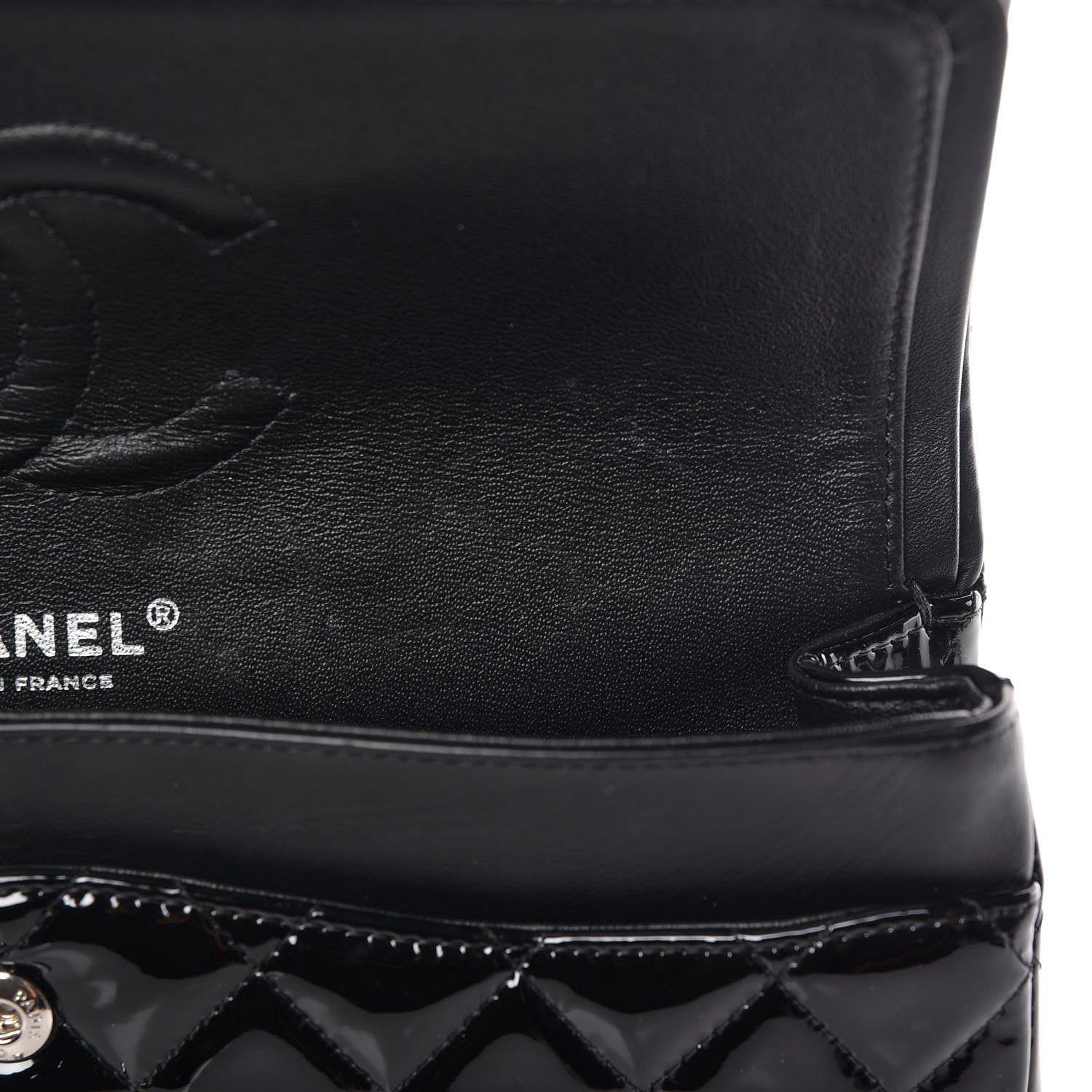 Chanel Patent Quilted Medium Double Flap Black 14 of 17