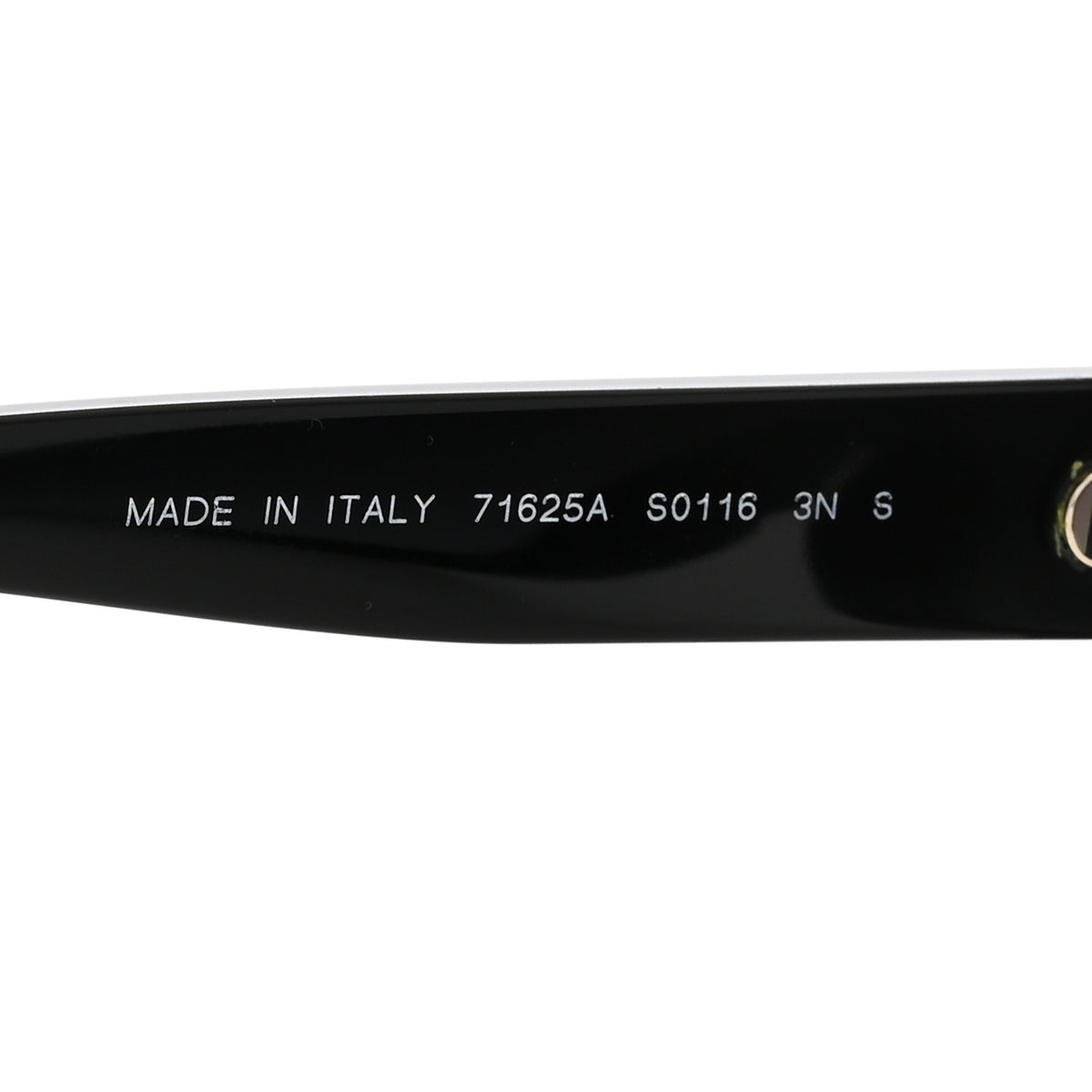 Acetate Calfskin Chain Rectangle Sunglasses 71625A Black