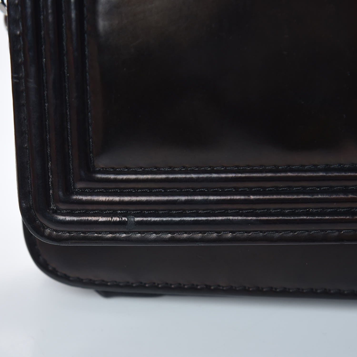 Chanel Glazed Calfskin Boy Wallet On Chain WOC Black 15 of 18