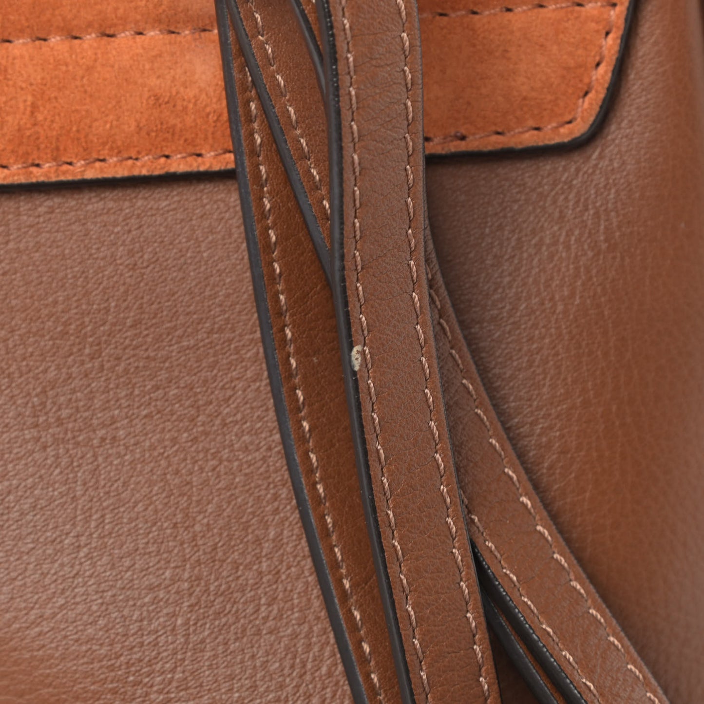 Suede Calfskin Mini Faye Backpack Tan