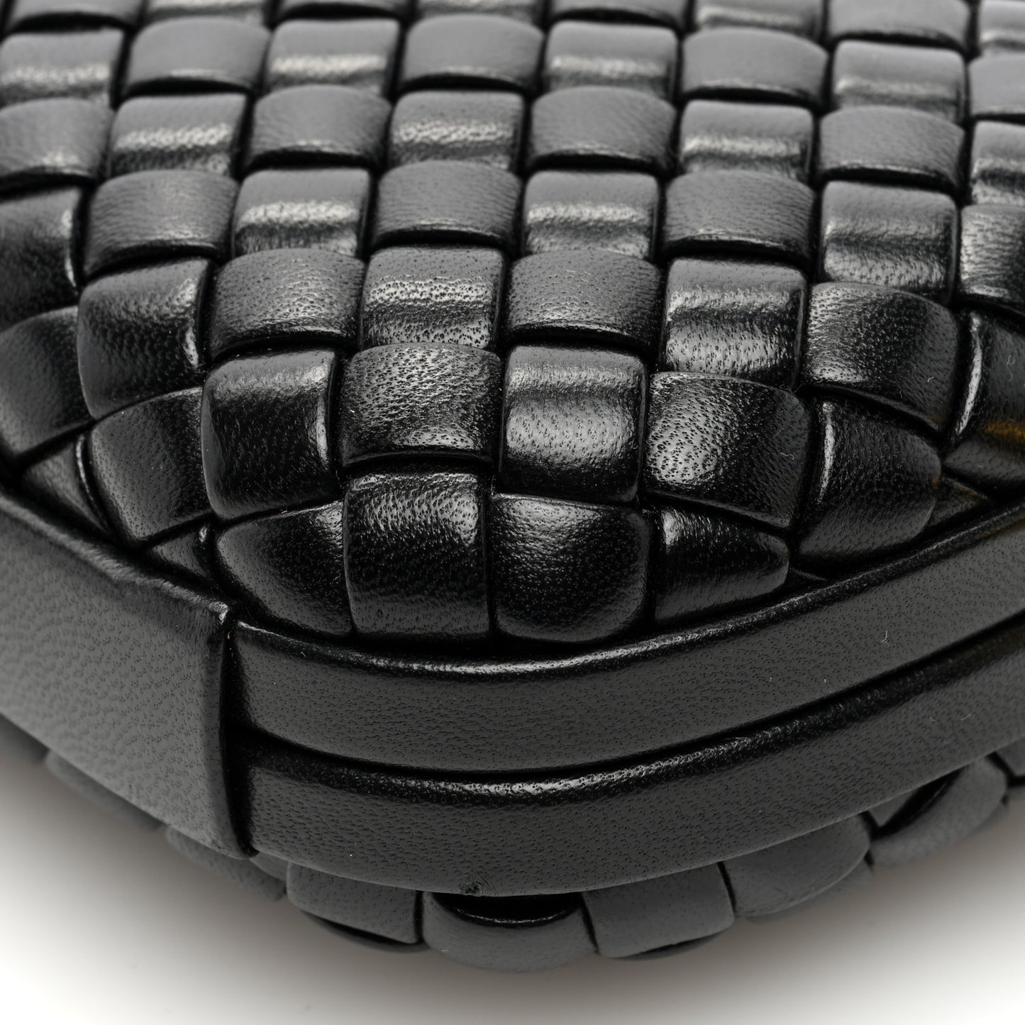 Calfskin Intrecciato Knot On Strap Black
