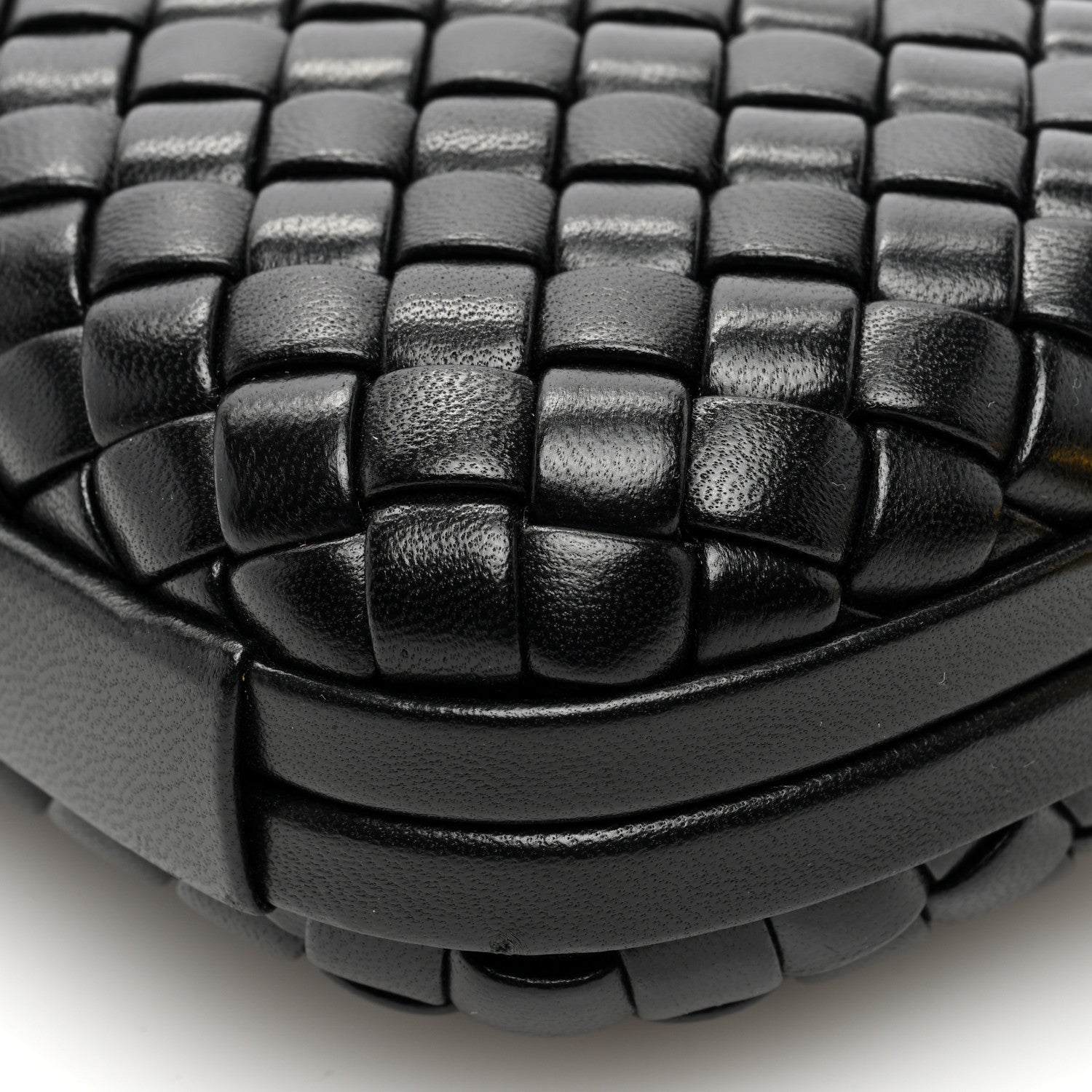 Bottega Veneta Calfskin Intrecciato Knot On Strap Black 9 of 9