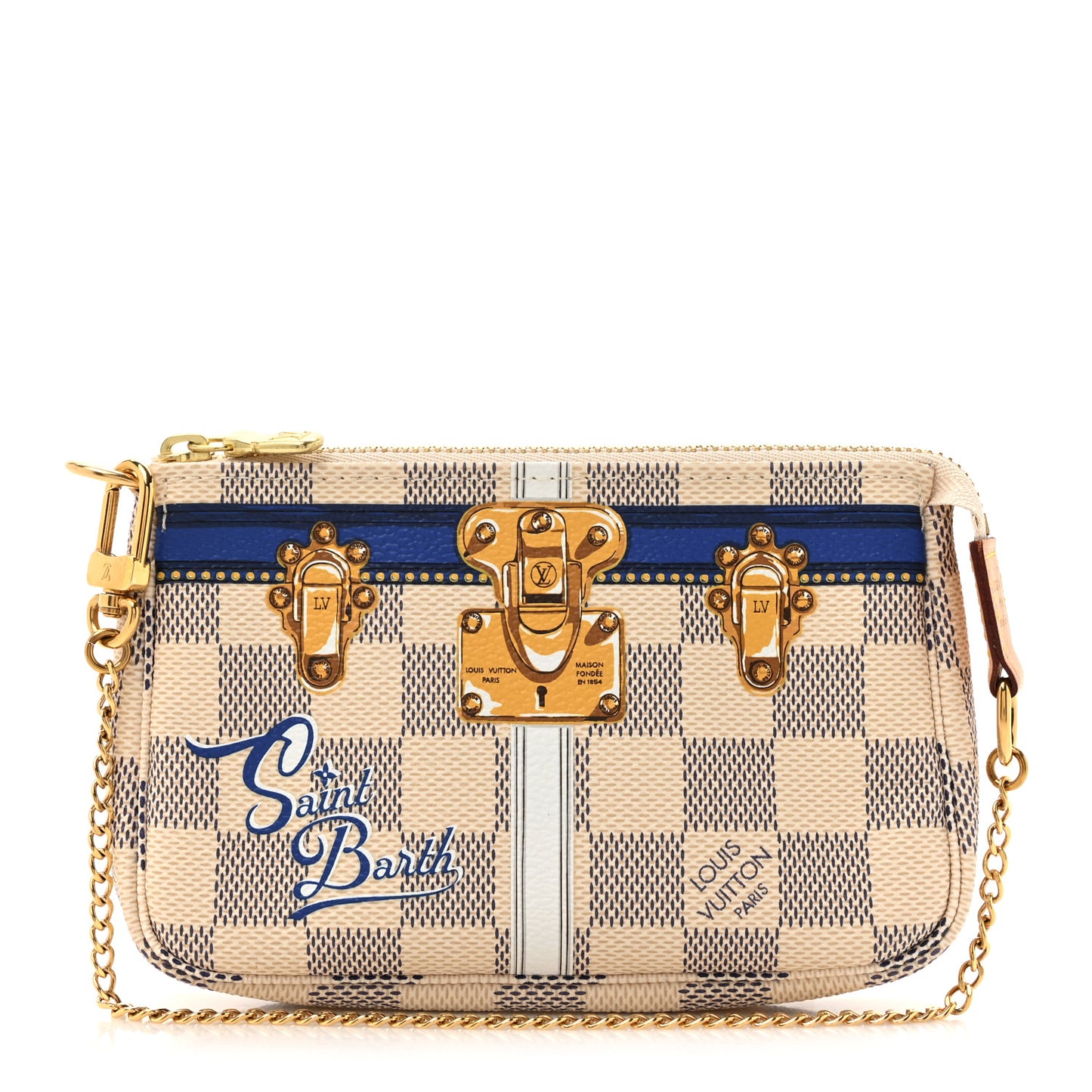 Damier Azur Summer Trunks Saint Barth Mini Pochette Accessories