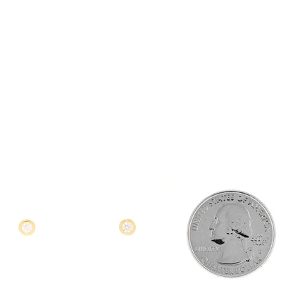 Roberto Coin 18K Yellow Gold Diamond .20ctw Bezel Stud Earrings 2 of 4