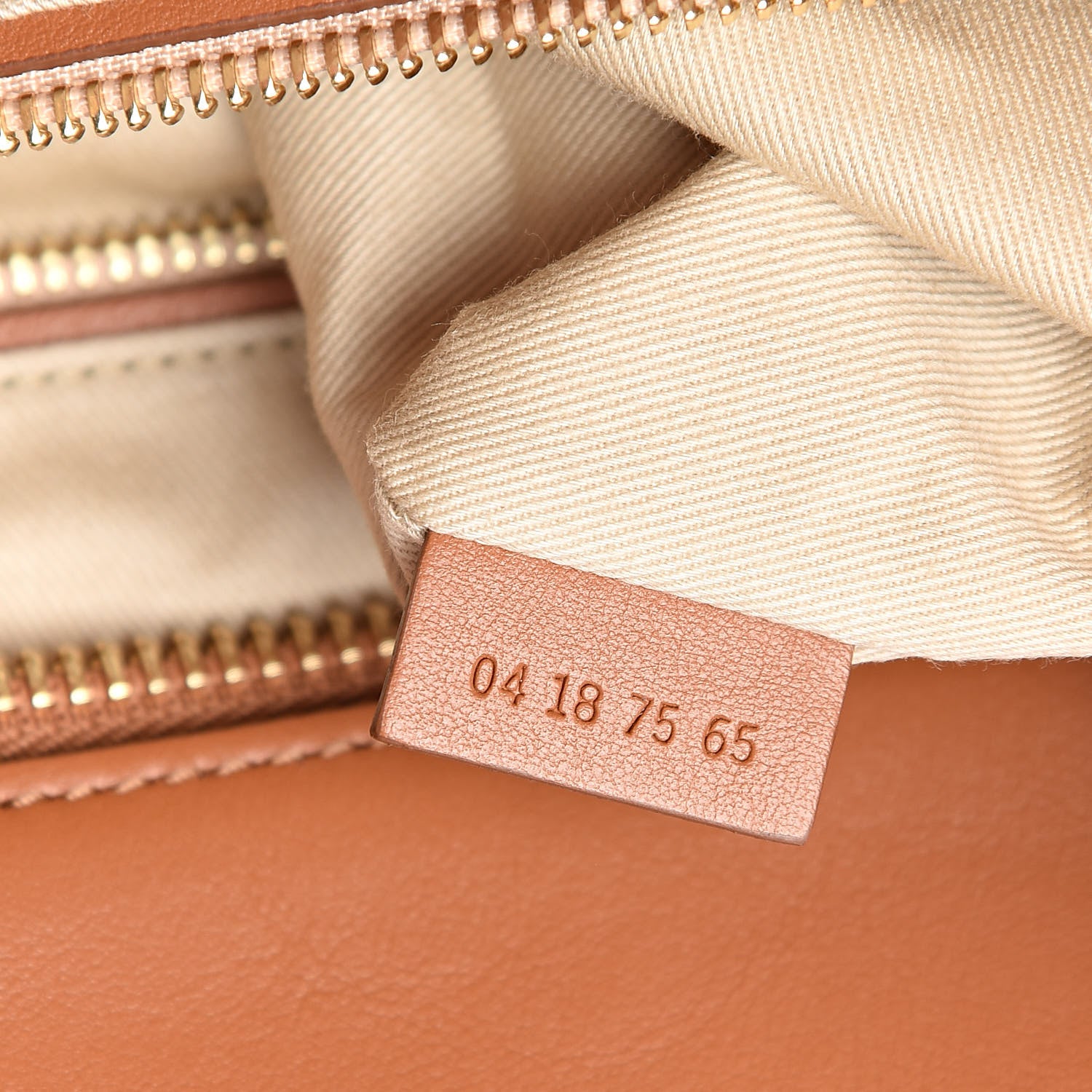 Chloe Smooth Calfskin Little Horses Embroidered Tao Zipped Tote Caramel 7 of 10