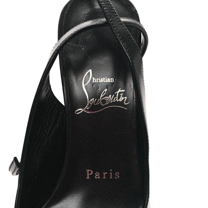Christian Louboutin Calfskin Condora Sling 100 Pumps 37 Black 8 of 8