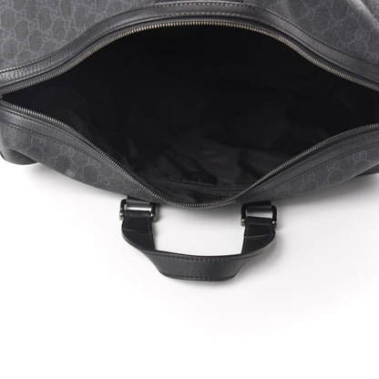 Gucci GG Supreme Monogram Medium Carry-On Duffle Bag Black Grey 4 of 10
