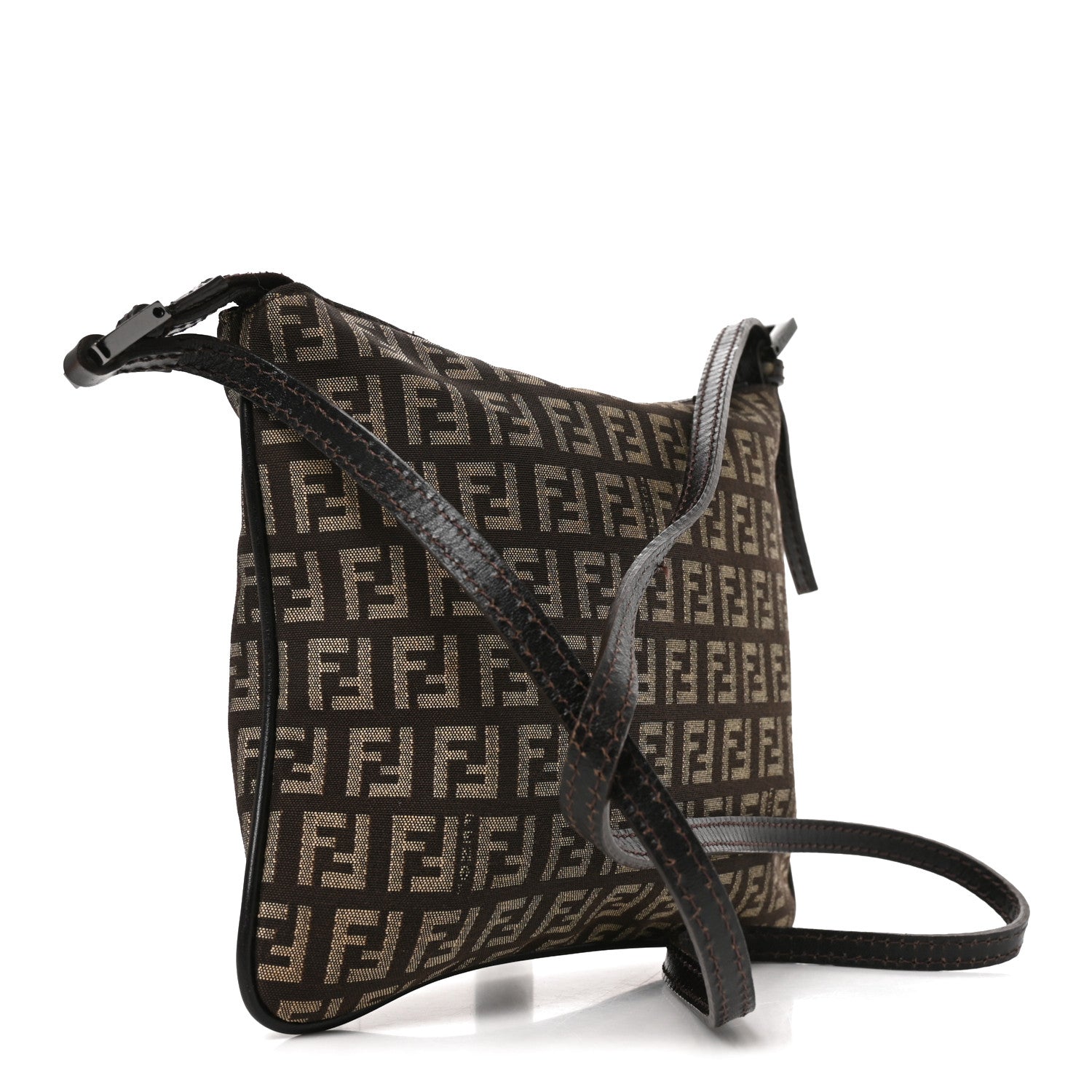 Fendi Zucchino Crossbody Dark Brown 3 of 10