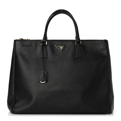 Prada Saffiano Lux Extra Large Galleria Double Zip Tote Black 1 of 12
