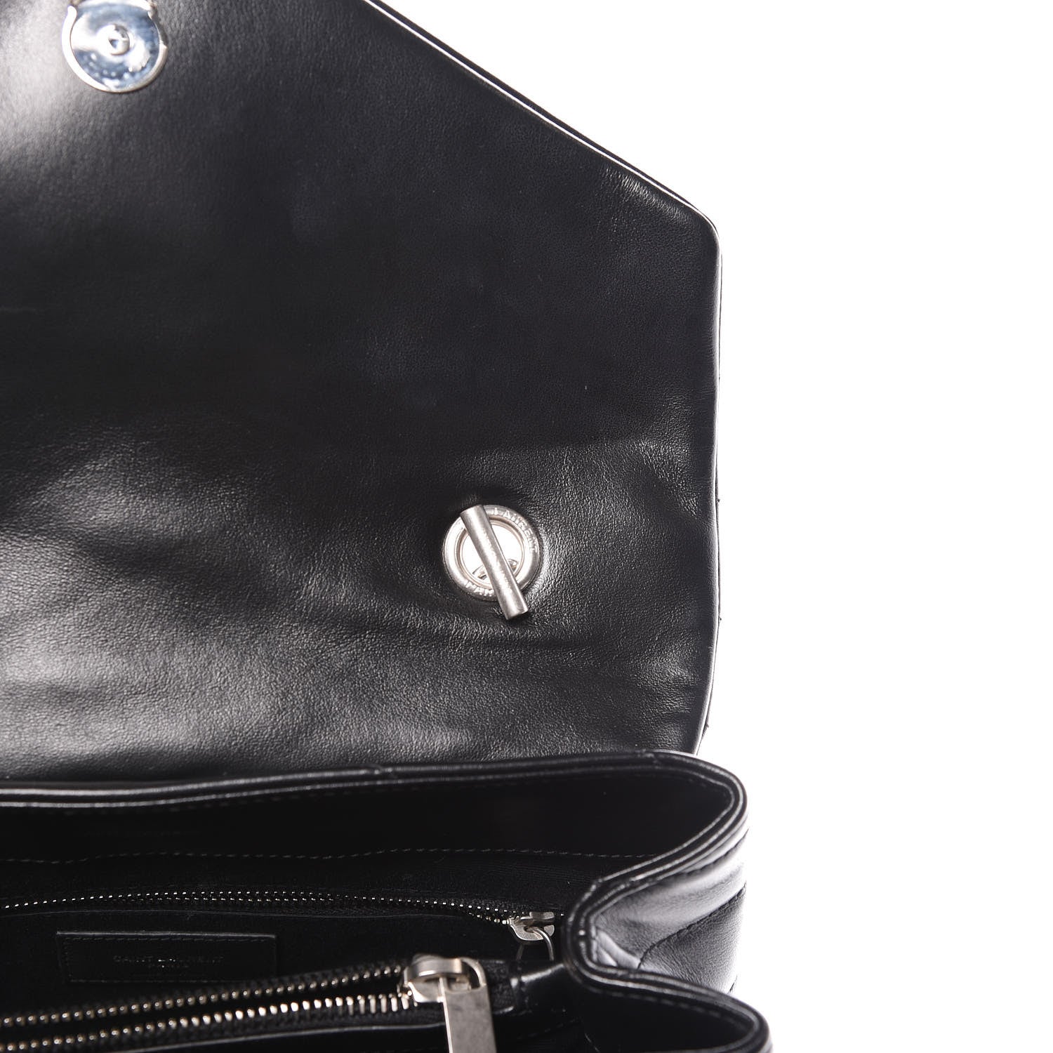 Saint Laurent Calfskin Y Quilted Monogram Medium Loulou Satchel Black 11 of 11