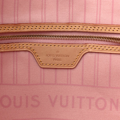 Louis Vuitton Damier Azur Neo Neverfull MM Rose Ballerine 7 of 9
