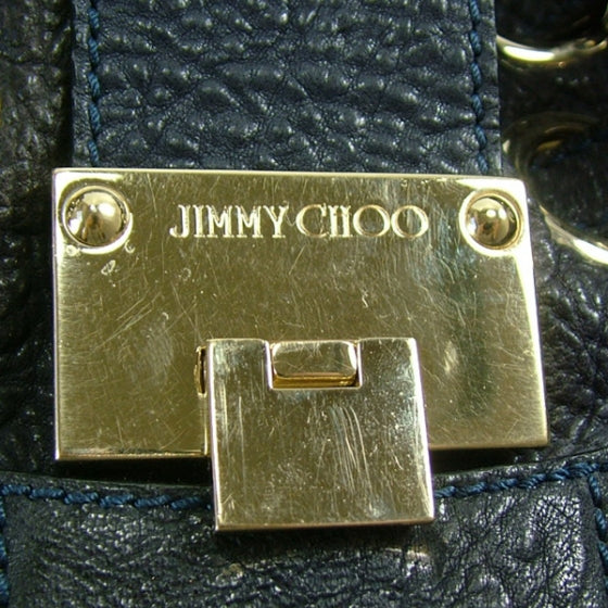 Jimmy Choo Drummed Leather RAMONA Navy 7 of 13
