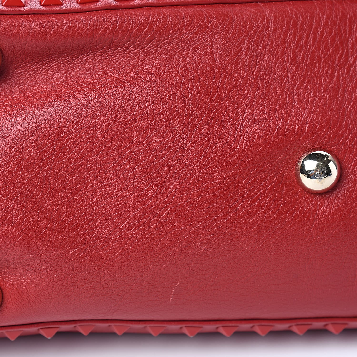 Valentino Garavani Vitello Monochrome Medium Rockstud Tote Rosso Valentino 8 of 10