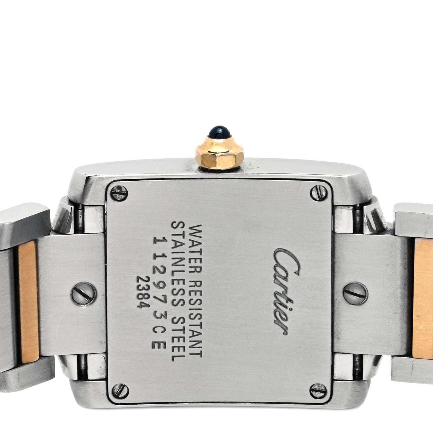 Stainless Steel 18K Yellow Gold 20mm Tank Francaise Quartz Watch
