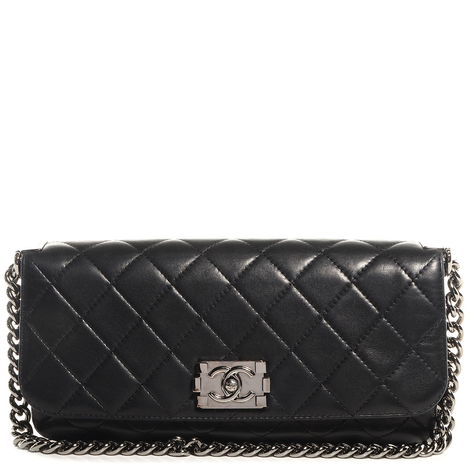 Chanel Lambskin Quilted Soft Boy Flap Black 1 of 9