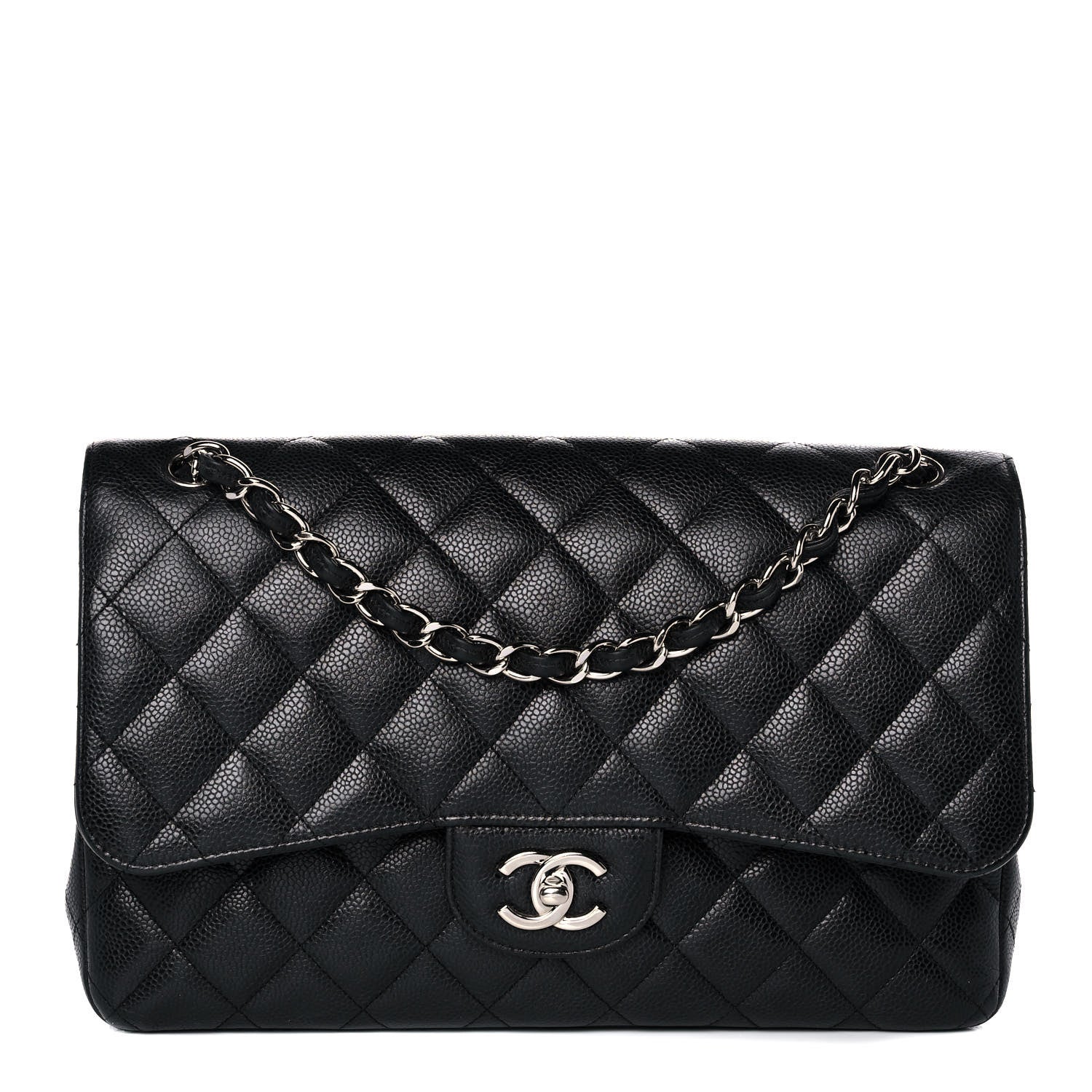 Chanel Caviar Quilted Jumbo Double Flap Black 1 of 11