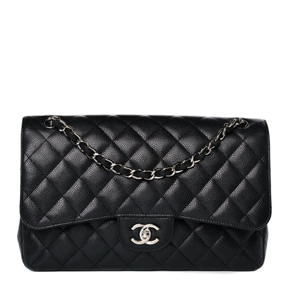 Chanel Caviar Quilted Jumbo Double Flap Black 1 of 11