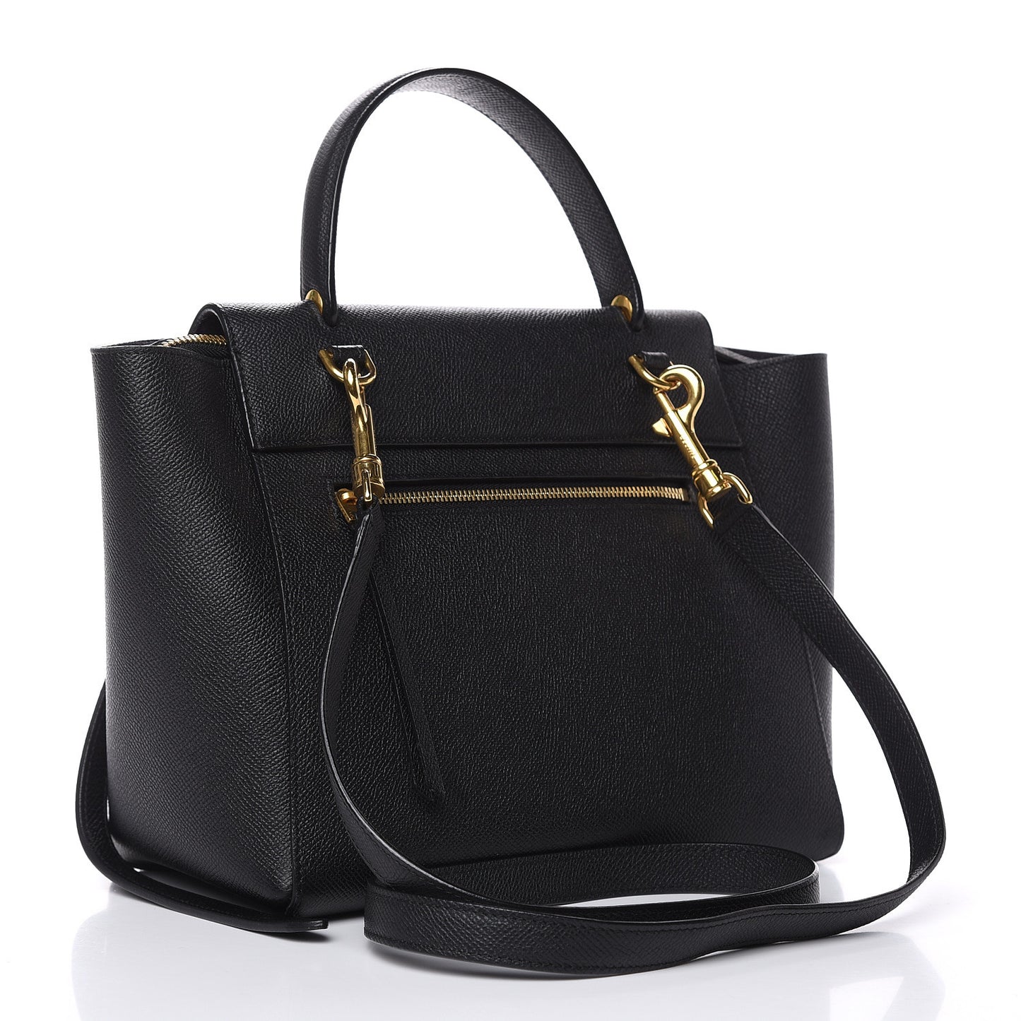 Grained Calfskin Micro Belt Bag Black