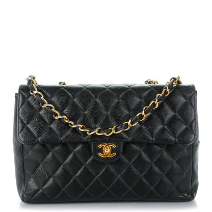 Chanel Caviar Quilted Jumbo Single Flap Black 1 of 10