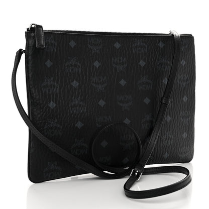 MCM Visetos Medium Crossbody Pouch Black 3 of 9