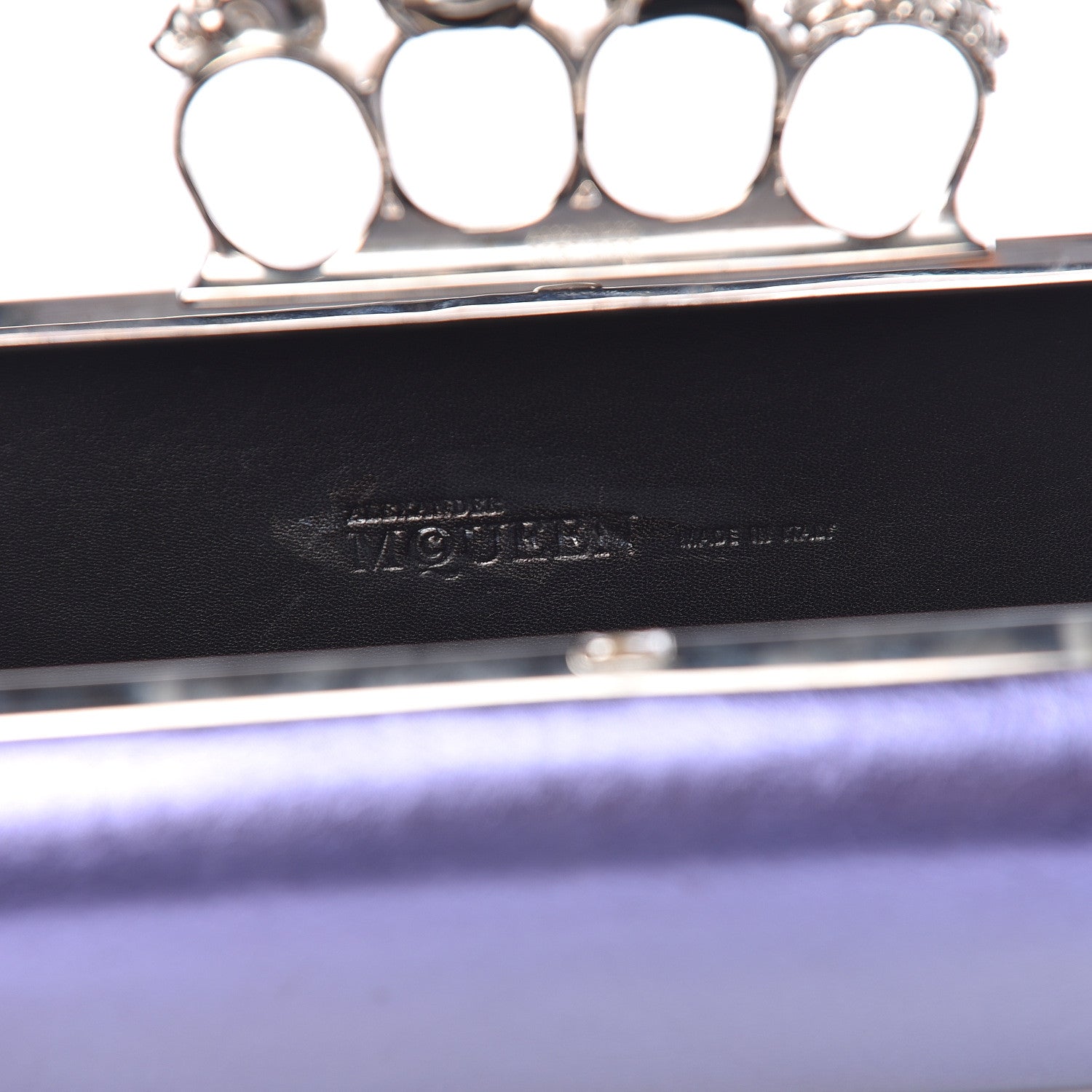 Alexander McQueen Metallic Nappa Knucklebox Clutch Purple 6 of 15