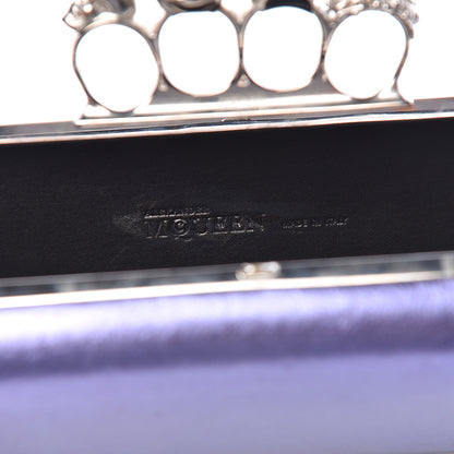 Alexander McQueen Metallic Nappa Knucklebox Clutch Purple 6 of 15