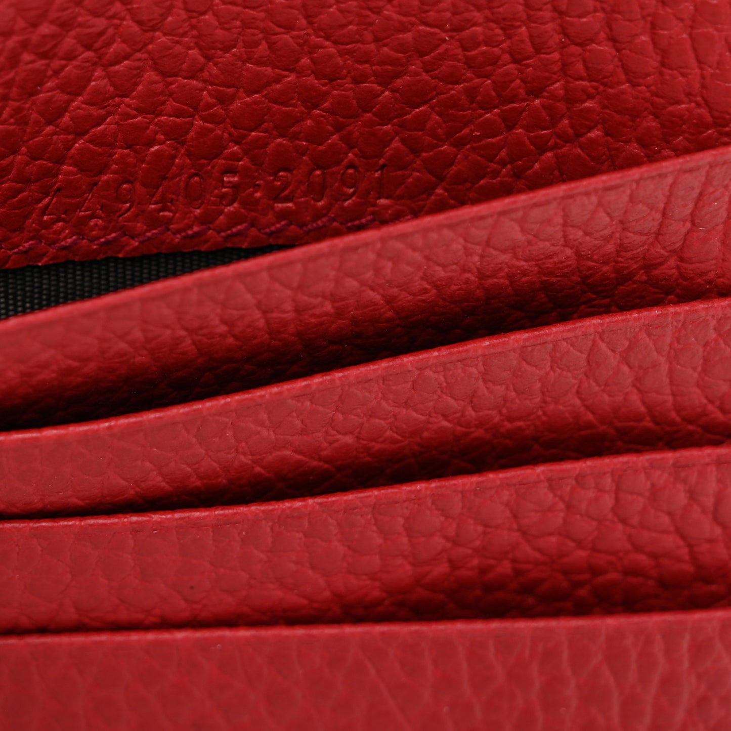Dollar Calfskin Interlocking G French Wallet Red