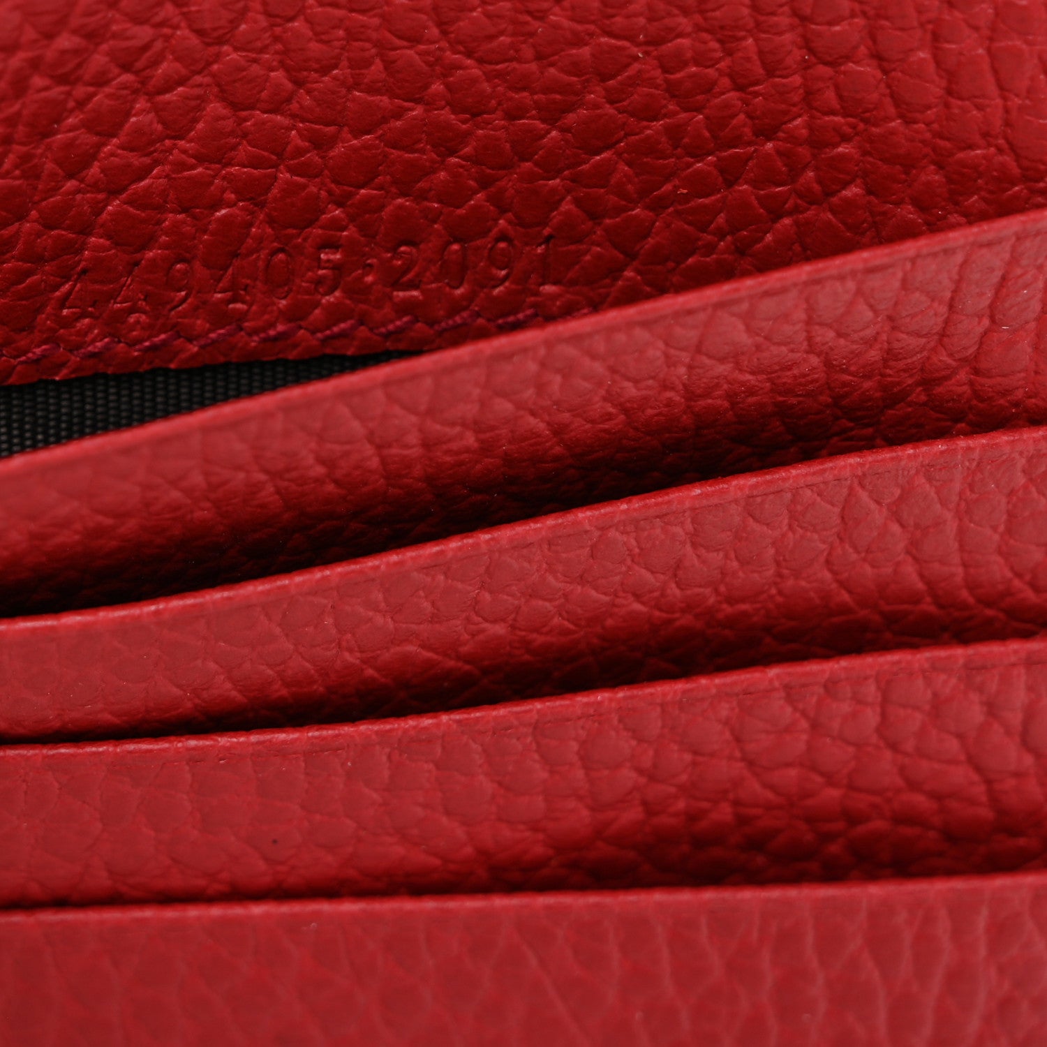 Gucci Dollar Calfskin Interlocking G French Wallet Red 7 of 9