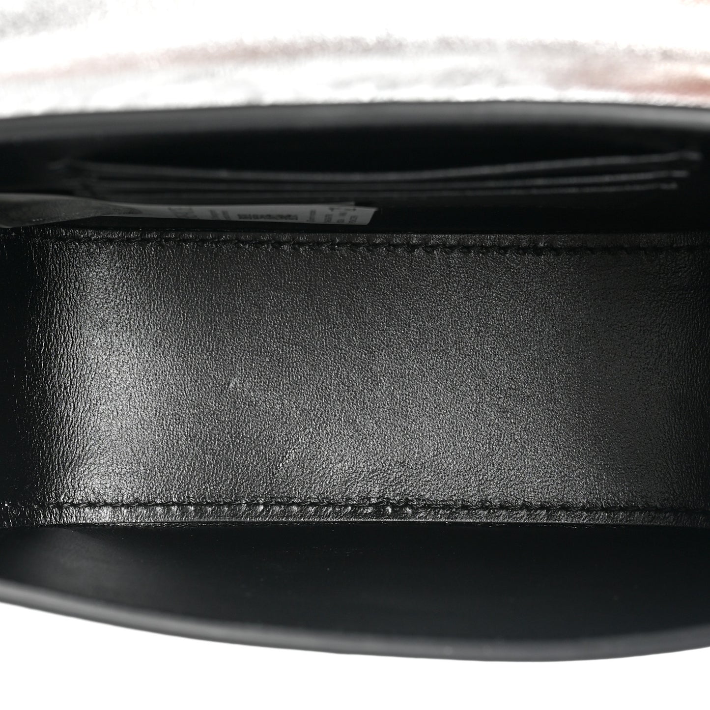 Metallic Crackled Lambskin Mini La Medusa Silver