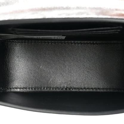 Versace Metallic Crackled Lambskin Mini La Medusa Silver 5 of 8