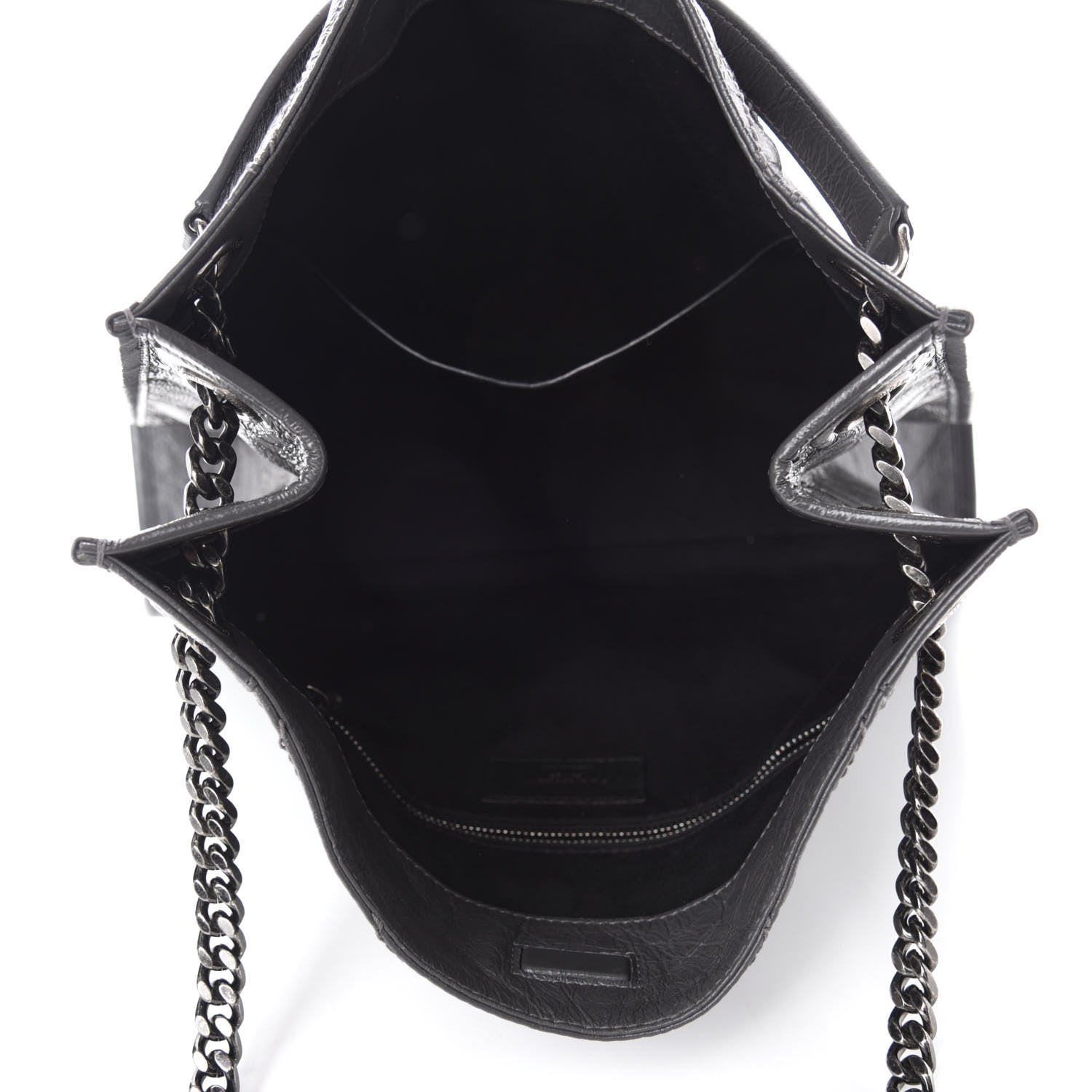 Saint Laurent Crinkled Calfskin Matelasse Monogram Medium Niki Shopper Tote Smog 5 of 10