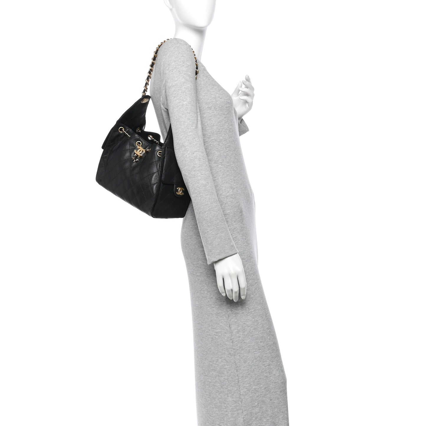 Caviar Quilted Small Chanel 25 Handbag Black