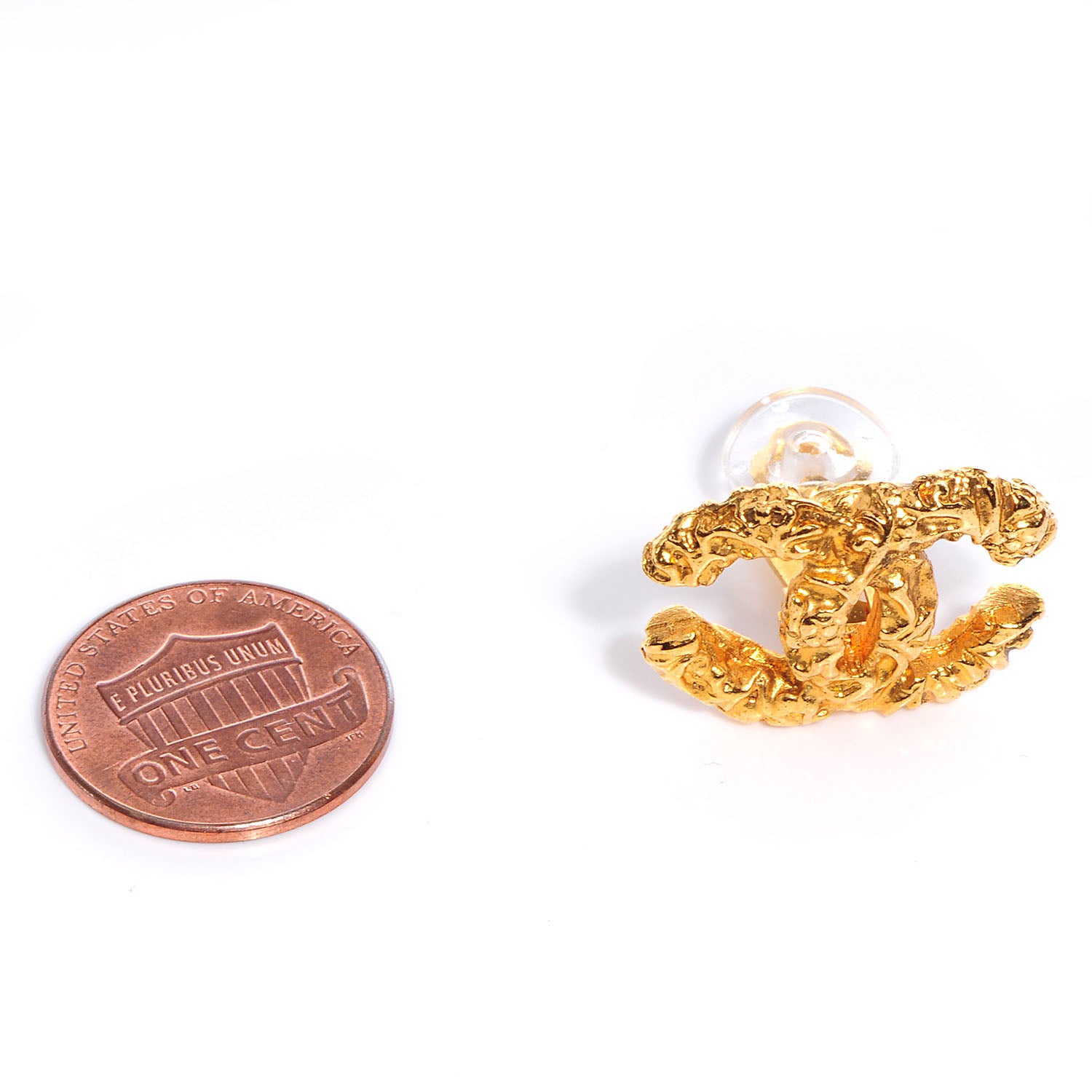 Chanel CC Clip On Earrings Gold 2 of 5