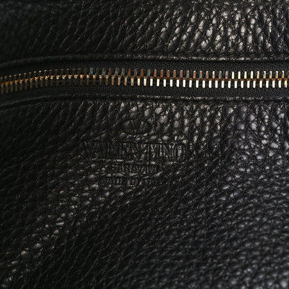 Valentino Garavani Pebbled Calfskin Medium Rockstud Tote Black 6 of 8