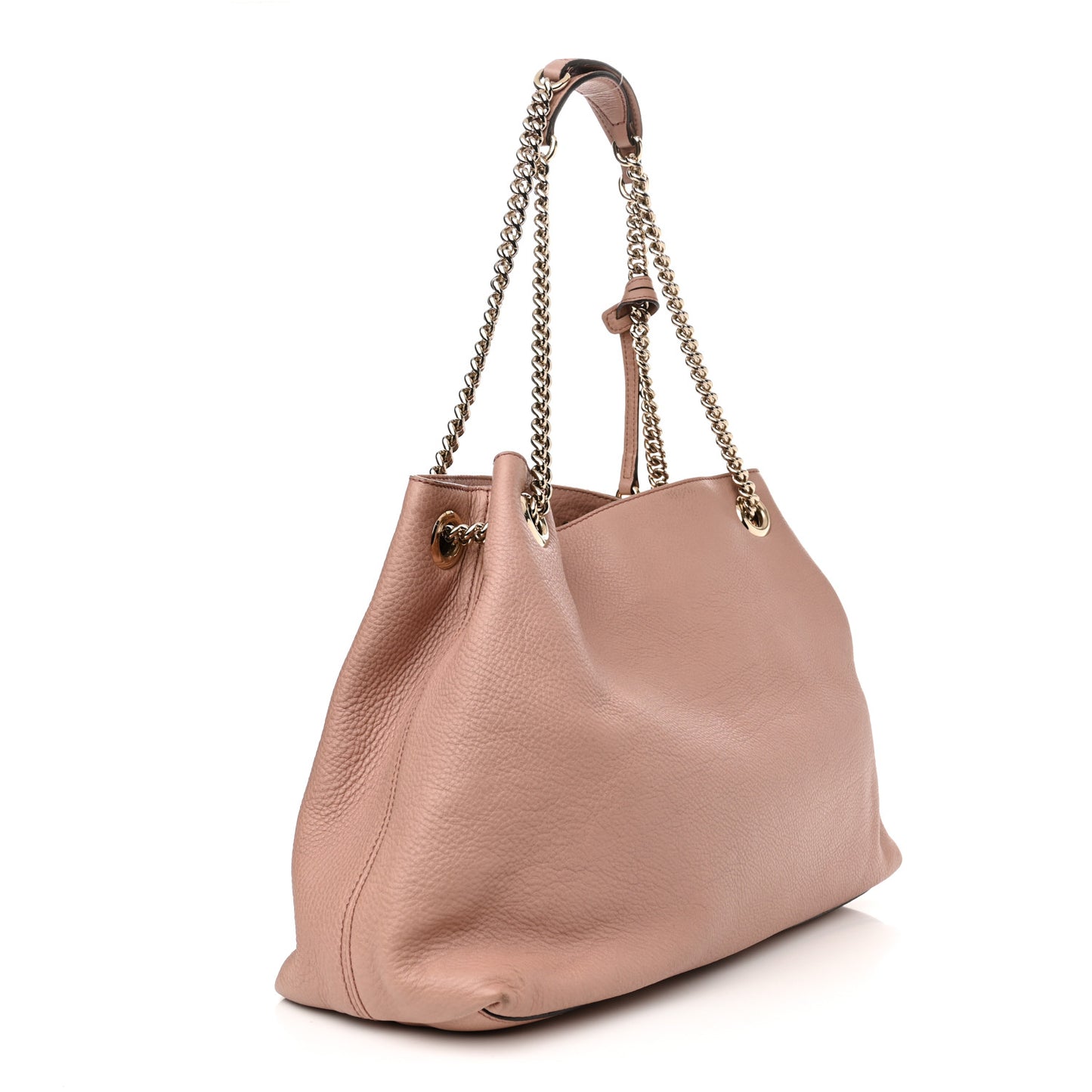 Pebbled Calfskin Medium Soho Chain Shoulder Bag Dark Cipria