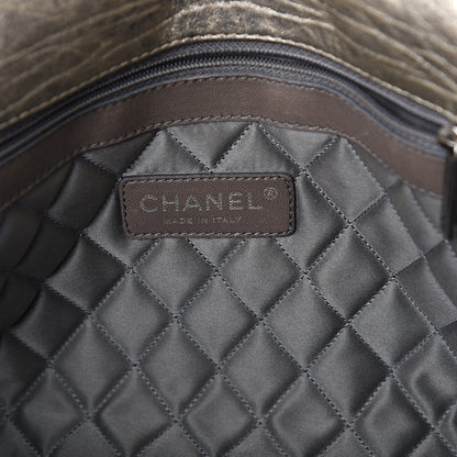 Chanel Distressed Metallic Lambskin Quilted Le Marais Ligne Flap Gold 5 of 9