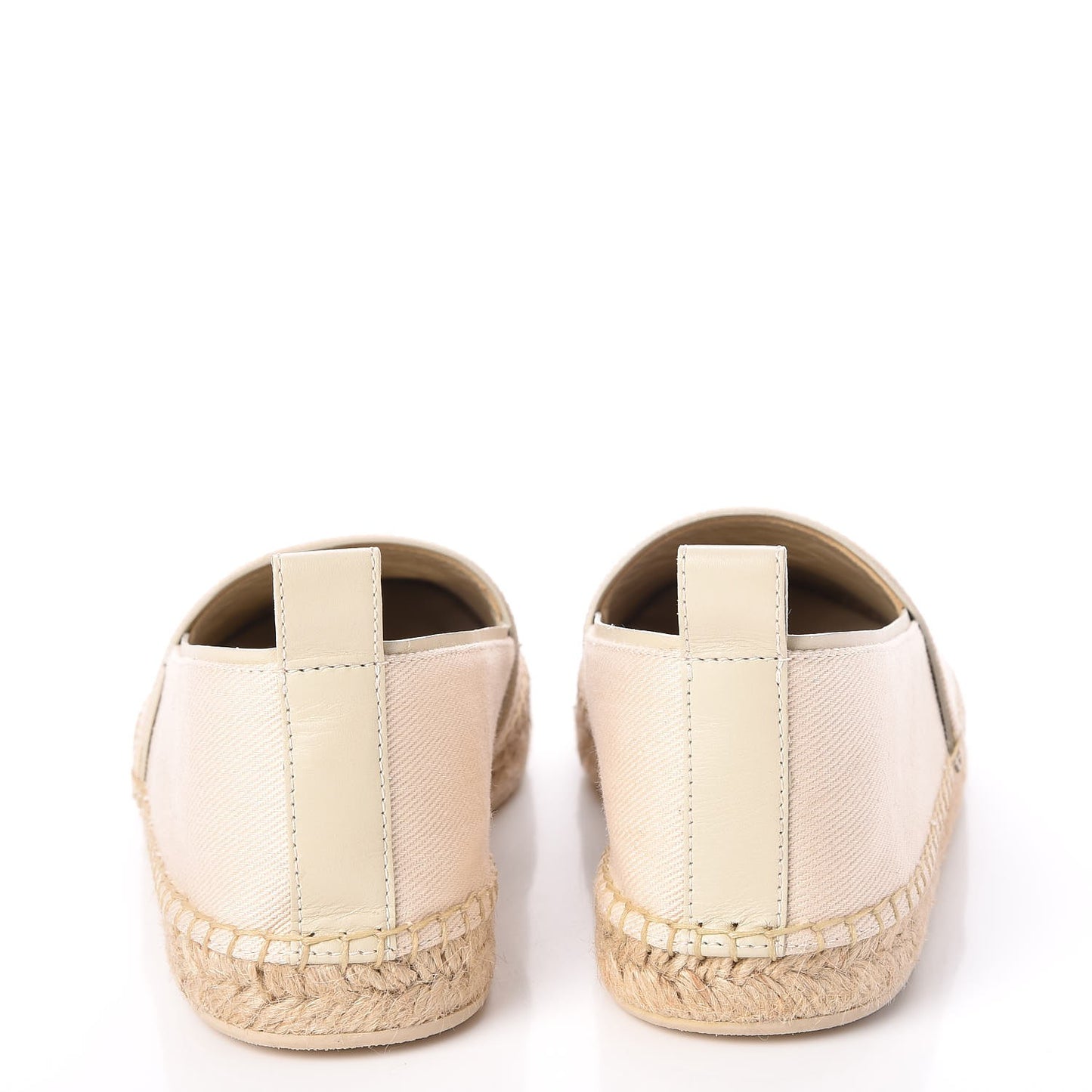 Canvas Waterfall Espadrille Flats 38 Ecru
