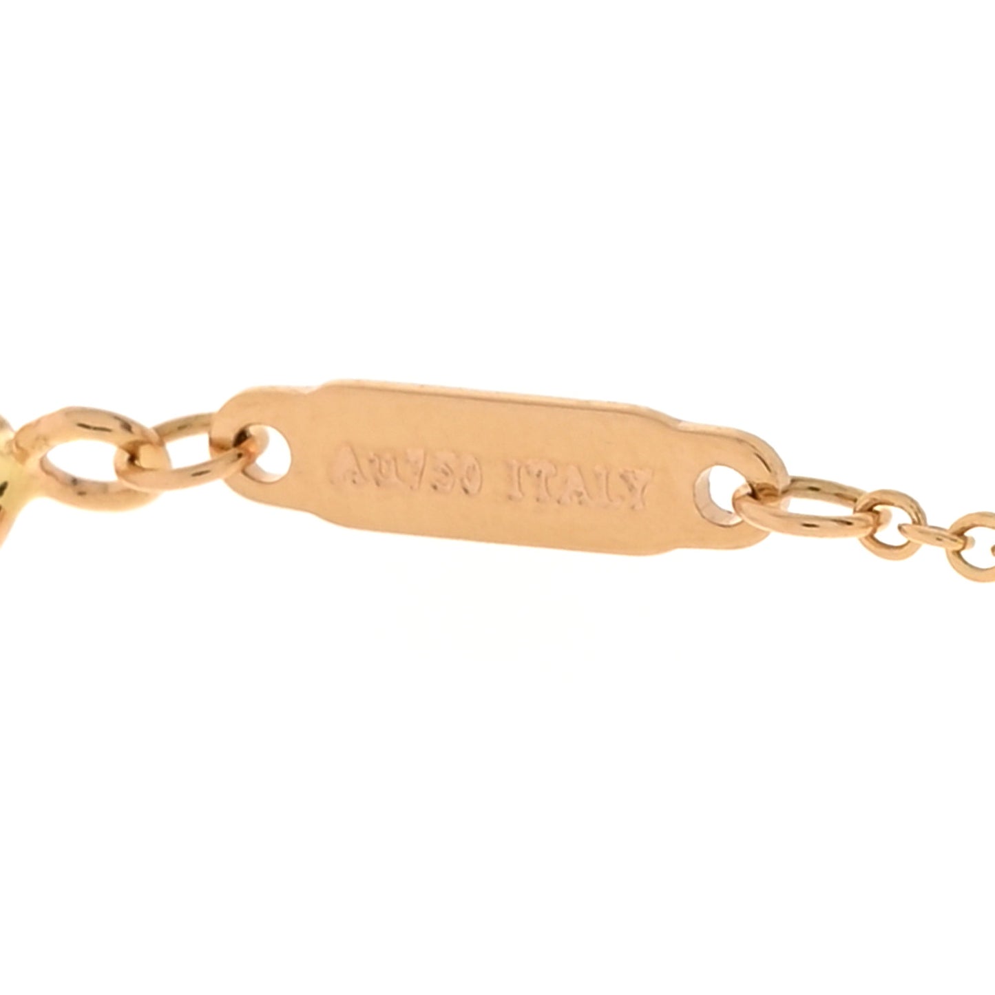 18K Rose Gold Diamond Mini T Smile Pendant Necklace