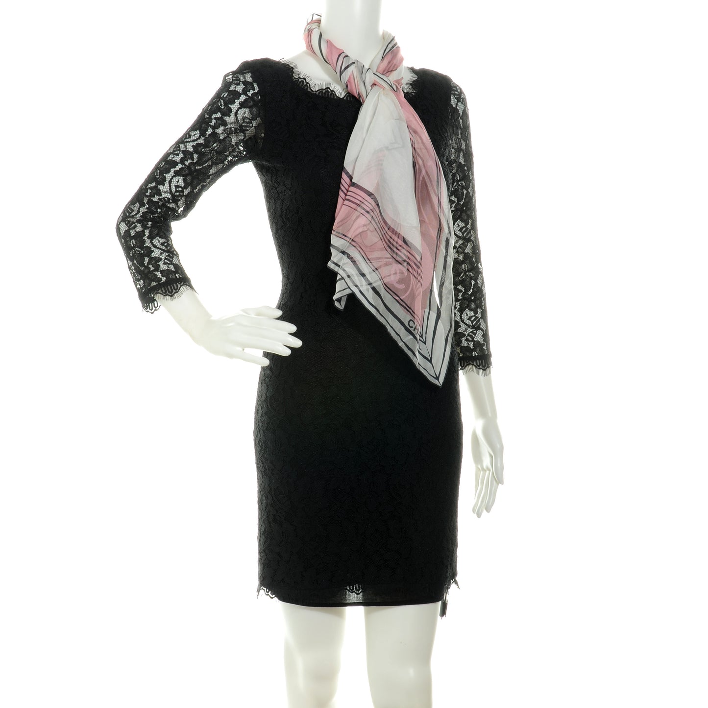 Silk Rayon CC Logo Stole Pink