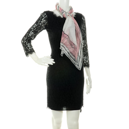 Chanel Silk Rayon CC Logo Stole Pink 2 of 5