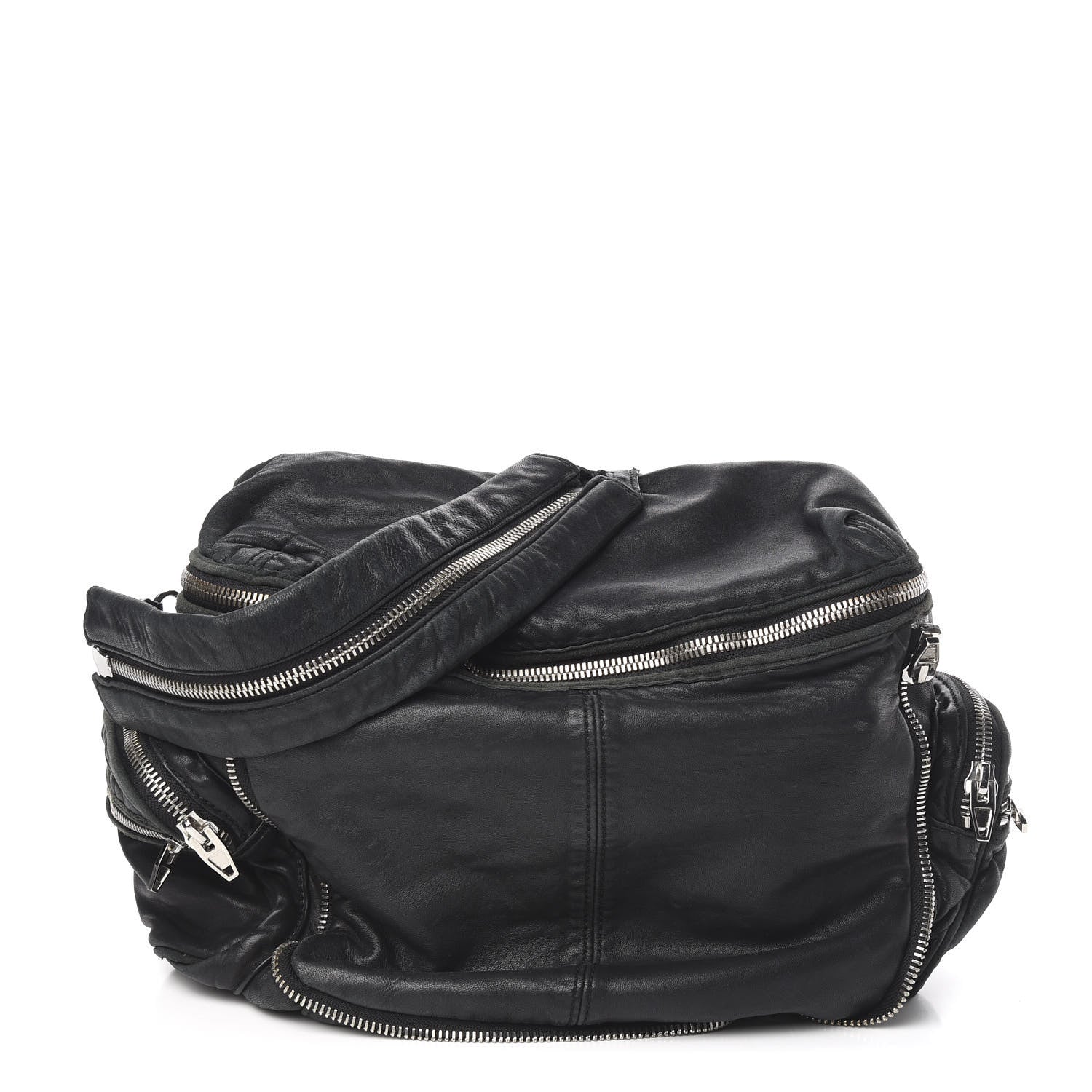 Alexander Wang Washed Lambskin Jane Black 1 of 8