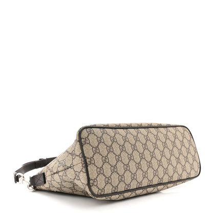 Gucci GG Supreme Monogram Small Zippered Tote Dark Brown 4 of 11