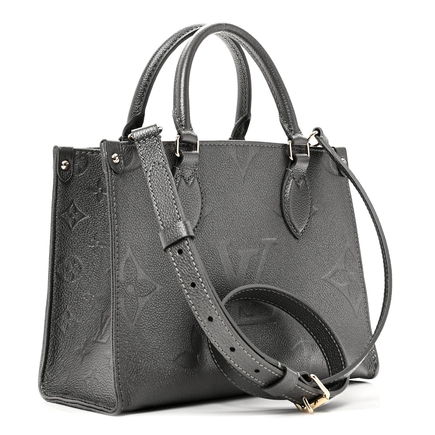 Metallic Empreinte Monogram Giant Onthego PM Gun Metal