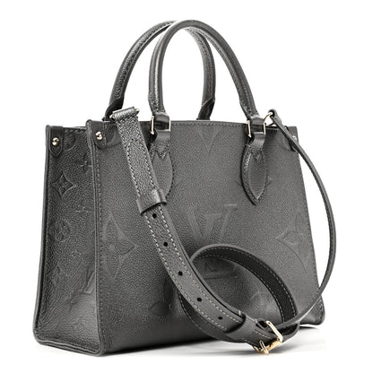 Louis Vuitton Metallic Empreinte Monogram Giant Onthego PM Gun Metal 3 of 9