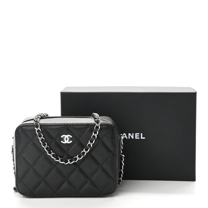 Chanel Caviar Quilted CC Vanity Case With Chain Black 11 of 11