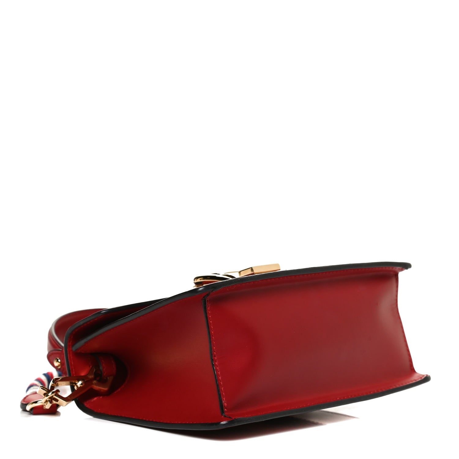Gucci Calfskin Mini Sylvie Top Handle Bag Hibiscus Red 4 of 13
